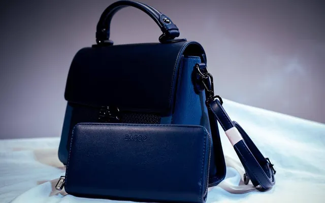 Magodo flap bag & wallet in Navy