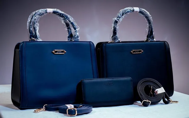 Yaba tote set in Navy